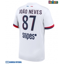 Camisa de Futebol Paris Saint-Germain Joao Neves #87 Equipamento Secundário 2025-26 Manga Curta